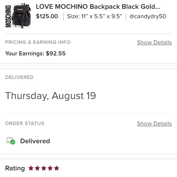 Love Moschino Crossbody Camera Bag Black Gold Stud - Picture 6 of 12